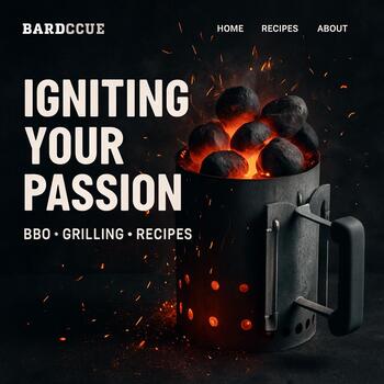 Charcoal chimney starter igniting briquettes