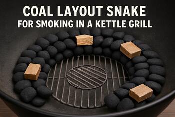 Coal layout snake for smoking