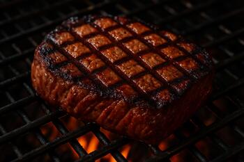 Sear diamonds on a steak surface