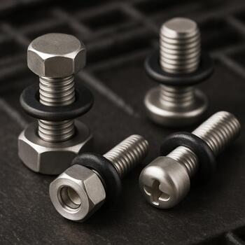 Stainless steel fasteners with anti-corrosion washers